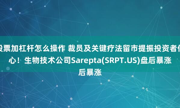 股票加杠杆怎么操作 裁员及关键疗法留市提振投资者信心！生物技术公司Sarepta(SRPT.US)盘后暴涨